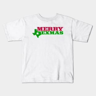 Merry TEXmas - Red & Green Kids T-Shirt